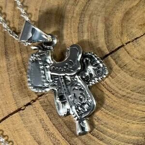 Sterling Silver Saddle Western Layering Necklace
